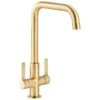 Abode Pico Quad Monobloc Contemporary Kitchen Mixer Tap Brushed Brass - AT2136 -Best Kitchen Items a t at2136