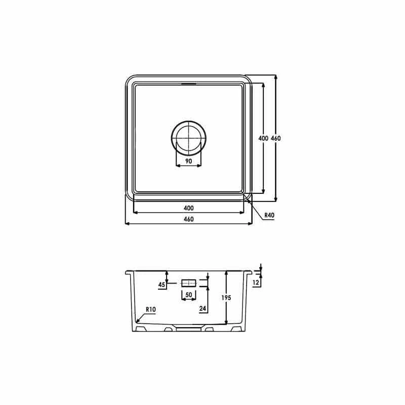 Abode Sandon Single Bowl Ceramic Kitchen Sink - White - AW1030 5 Abode Sandon Single Bowl Ceramic Kitchen Sink - White - AW1030 - Image 3