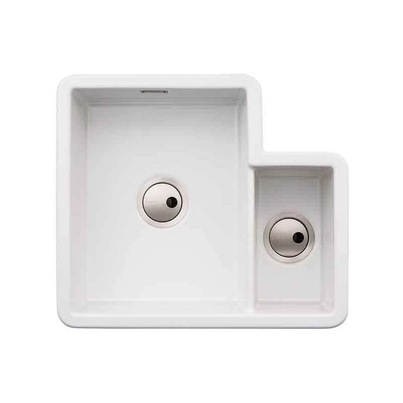 Abode Sandon 1.5 Bowl Ceramic Kitchen Sink - White - AW1032 3 Abode Sandon 1.5 Bowl Ceramic Kitchen Sink - White - AW1032