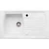 Abode Milford Single Bowl Ceramic Kitchen Sink - White - AW1042 -Best Kitchen Items a w aw1042