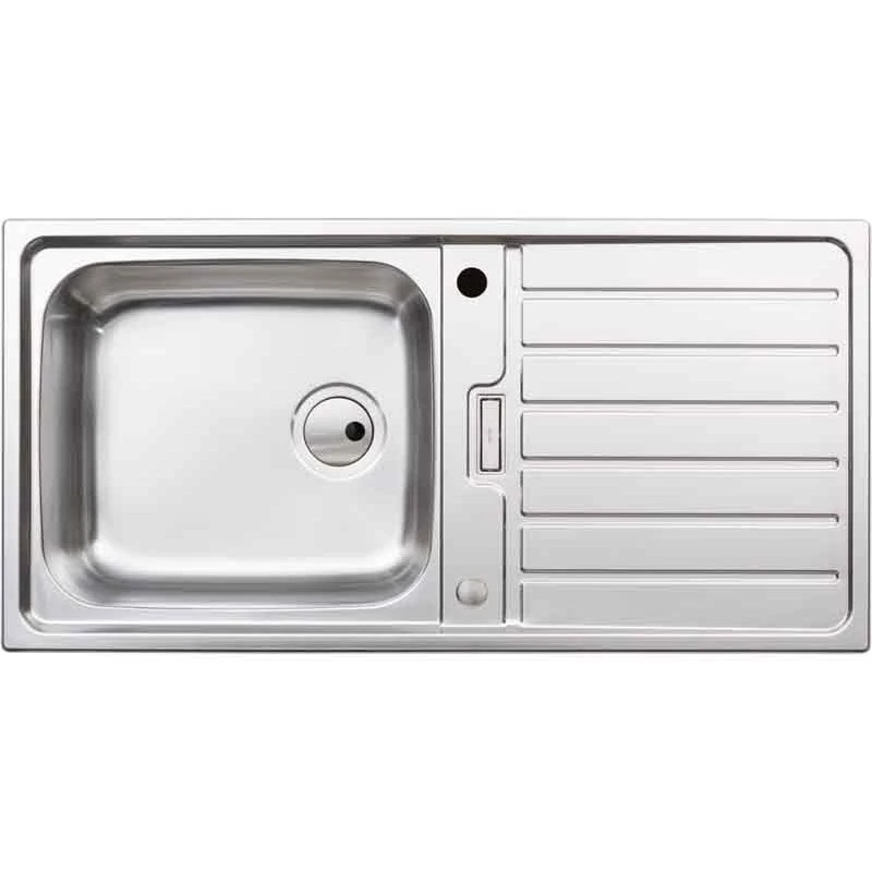 Abode Neron Single Bowl & Drainer Stainless Steel Kitchen Sink - AW5112 3 Abode Neron Single Bowl & Drainer Stainless Steel Kitchen Sink - AW5112