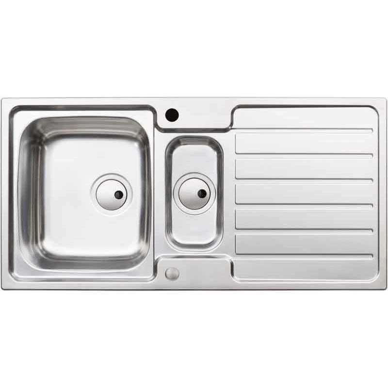Abode Neron 1.5 Bowl & Drainer Stainless Steel Kitchen Sink - AW5113 3 Abode Neron 1.5 Bowl & Drainer Stainless Steel Kitchen Sink - AW5113