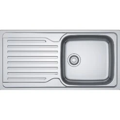 Franke Antea 1 Bowl Inset Kitchen Sink Reversible AZN 611-100 - Stainless Steel - 101.0489.525