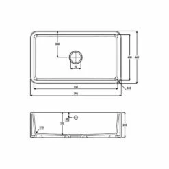 Abode Provincial Single Bowl Ceramic Kitchen Sink - White - AW1020 9 Abode Provincial Single Bowl Ceramic Kitchen Sink - White - AW1020 -Best Kitchen Items aw1020 2 1