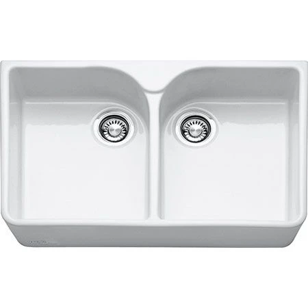 Franke Belfast 2 Bowl Ceramic Kitchen Sink VBK 720-47-47 - White - 130.0381.811 4 Franke Belfast 2 Bowl Ceramic Kitchen Sink VBK 720-47-47 - White - 130.0381.811 - Image 2