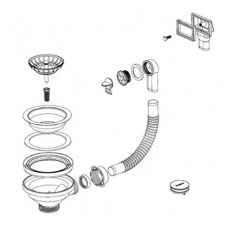 Blanco Universal Single Bowl Sink Waste Kit - BFK055 4 Blanco Universal Single Bowl Sink Waste Kit - BFK055 - Image 2