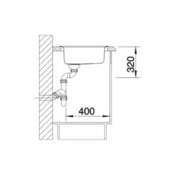 Blanco RONDOSOL Stainless Steel 1 Bowl Inset Kitchen Sink - 513306 -Best Kitchen Items b l blanco 513306 side view dimensions