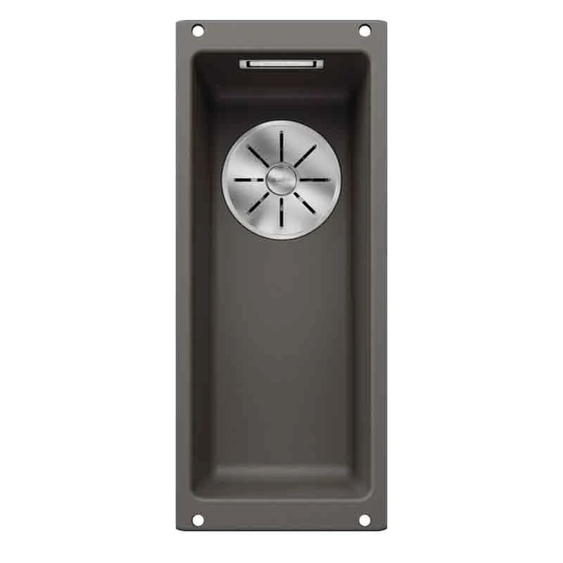 Blanco SUBLINE 160-U Silgranit 1 Bowl Undermount Kitchen Sink With Manual InFino Waste - Volcano Grey - 526799 3 Blanco SUBLINE 160-U Silgranit 1 Bowl Undermount Kitchen Sink With Manual InFino Waste - Volcano Grey - 526799