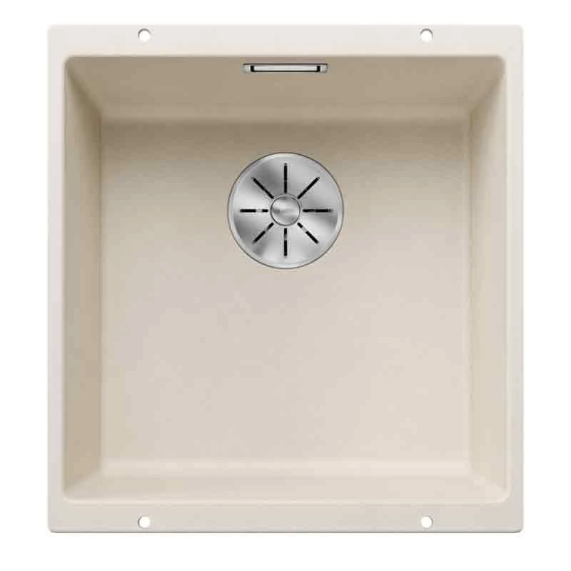 Blanco SUBLINE 400-U Silgranit 1 Bowl Undermount Kitchen Sink With Manual InFino Waste - Soft White - 527166 3 Blanco SUBLINE 400-U Silgranit 1 Bowl Undermount Kitchen Sink With Manual InFino Waste - Soft White - 527166