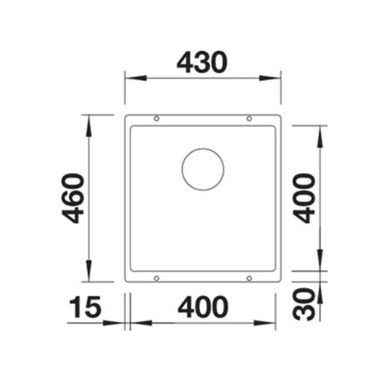 Blanco SUBLINE 400-U Silgranit 1 Bowl Undermount Kitchen Sink With Manual InFino Waste - Soft White - 527166 4 Blanco SUBLINE 400-U Silgranit 1 Bowl Undermount Kitchen Sink With Manual InFino Waste - Soft White - 527166 - Image 2
