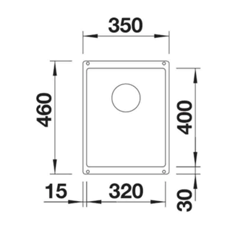 Blanco SUBLINE 320-U Silgranit 1 Bowl Undermount Kitchen Sink With Manual InFino Waste - Volcano Grey - 527343 4 Blanco SUBLINE 320-U Silgranit 1 Bowl Undermount Kitchen Sink With Manual InFino Waste - Volcano Grey - 527343 - Image 2
