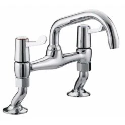 Bristan Value Lever Pillar Bridge Kitchen Mixer Tap - Chrome - VAL2 PSNK C CD