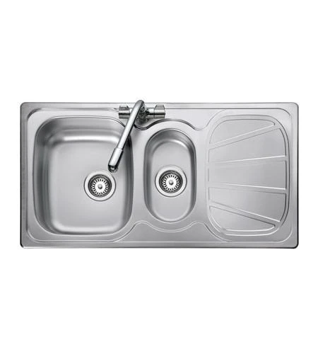 Rangemaster Baltimore 1.5 Bowl Stainless Steel Kitchen Sink - BL9502/ 3 Rangemaster Baltimore 1.5 Bowl Stainless Steel Kitchen Sink - BL9502/