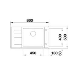 Blanco ANDANO XL 6 S-IF Compact 1 Bowl Inset Stainless Steel Kitchen Sink With Remote Control InFino Drain System - Satin Polish - 523002 10 Blanco ANDANO XL 6 S-IF Compact 1 Bowl Inset Stainless Steel Kitchen Sink With Remote Control InFino Drain System - Satin Polish - 523002 -Best Kitchen Items blaco 523002 dimensions