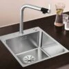 Blanco ANDANO 400-IF/A 1 Bowl Inset Stainless Steel Kitchen Sink With Remote Control InFino Drain System - Satin Polish - 525244 2 Blanco ANDANO 400-IF/A 1 Bowl Inset Stainless Steel Kitchen Sink With Remote Control InFino Drain System - Satin Polish - 525244 -Best Kitchen Items blanco andano 525244 1