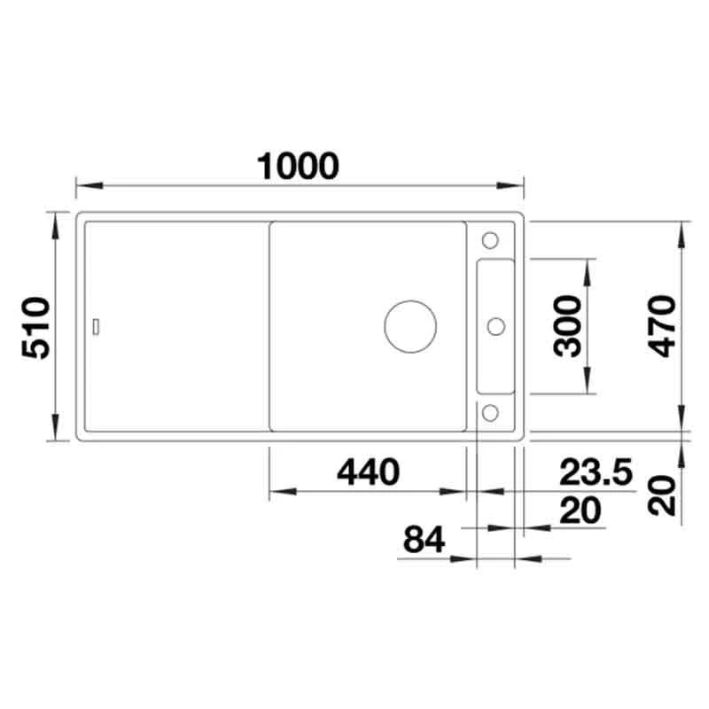Blanco AXIA III XL 6 S 1 Bowl Inset Silgranit Reversible Kitchen Sink With Remote Control InFino Drain System - Alumetallic - 523512 4 Blanco AXIA III XL 6 S 1 Bowl Inset Silgranit Reversible Kitchen Sink With Remote Control InFino Drain System - Alumetallic - 523512 - Image 2
