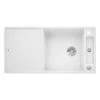 Blanco AXIA III XL 6 S 1 Bowl Inset Silgranit Reversible Kitchen Sink With Remote Control InFino Drain System - White - 523514 -Best Kitchen Items blanco axia 523514