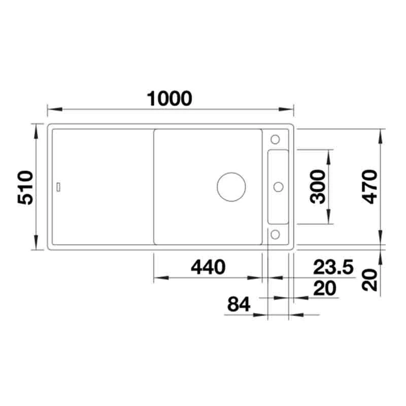 Blanco AXIA III XL 6 S 1 Bowl Inset Silgranit Reversible Kitchen Sink With Remote Control InFino Drain System - White - 523514 4 Blanco AXIA III XL 6 S 1 Bowl Inset Silgranit Reversible Kitchen Sink With Remote Control InFino Drain System - White - 523514 - Image 2