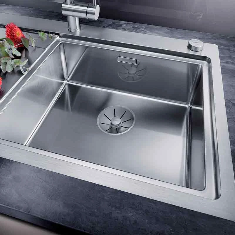 Blanco DIVON II 5 S-IF 1 Bowl Inset Stainless Steel Kitchen Sink With Remote Control InFino Drain System - Satin Polish - 521660 5 Blanco DIVON II 5 S-IF 1 Bowl Inset Stainless Steel Kitchen Sink With Remote Control InFino Drain System - Satin Polish - 521660 - Image 3