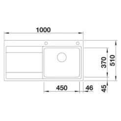 Blanco DIVON II 5 S-IF 1 Bowl Inset Stainless Steel Kitchen Sink With Remote Control InFino Drain System - Satin Polish - 521660 10 Blanco DIVON II 5 S-IF 1 Bowl Inset Stainless Steel Kitchen Sink With Remote Control InFino Drain System - Satin Polish - 521660 -Best Kitchen Items blanco divon 521660 dimensions