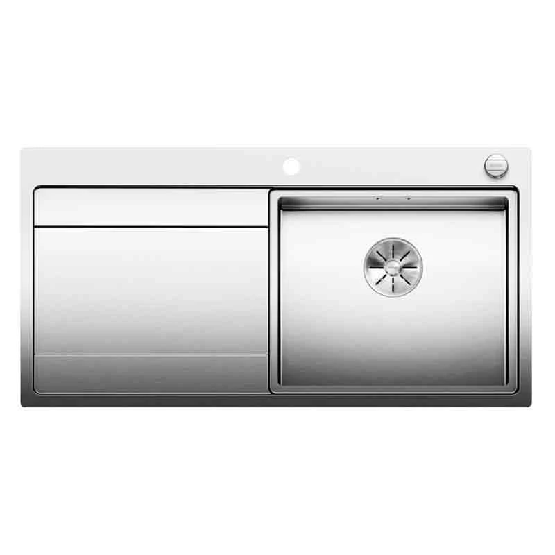 Blanco DIVON II 5 S-IF 1 Bowl Inset Stainless Steel Kitchen Sink With Remote Control InFino Drain System - Satin Polish - 521660 3 Blanco DIVON II 5 S-IF 1 Bowl Inset Stainless Steel Kitchen Sink With Remote Control InFino Drain System - Satin Polish - 521660