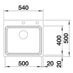 Blanco ETAGON 500-IF/A 1 Inset Bowl Stainless Steel Kitchen Sink With Remote Control InFino Drain System - Satin Polish - 521748 -Best Kitchen Items blanco etagon 521748 dimensions