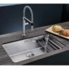 Blanco ETAGON 700-U 1 Bowl Undermount Stainless Steel Kitchen Sink With Manual InFino Waste - Satin Polish - 524270 -Best Kitchen Items blanco etagon 524270 1 1