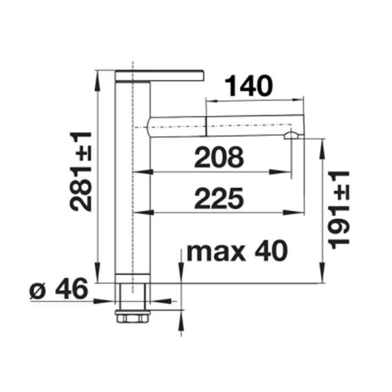 Blanco LINEE-S Pull-Out Handset Silgranit-Look Dual Finish Kitchen Tap - Anthracite/Chrome - BM2200AN 4 Blanco LINEE-S Pull-Out Handset Silgranit-Look Dual Finish Kitchen Tap - Anthracite/Chrome - BM2200AN - Image 2