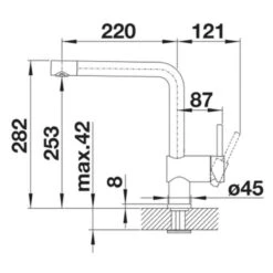 Blanco LINUS Galvanic Chrome Kitchen Tap - Chrome - BM2150CH -Best Kitchen Items blanco linus 514019 dimensions