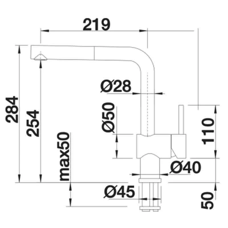 Blanco LINUS-S Pull-Out Handset Silgranit-Look Kitchen Tap - Rock Grey - BM3650RG 4 Blanco LINUS-S Pull-Out Handset Silgranit-Look Kitchen Tap - Rock Grey - BM3650RG - Image 2