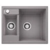 Blanco METRA 6 1.5 Bowl Inset Silgranit Reversible Kitchen Sink With Drain Remote Control - Alumetallic - 516156 -Best Kitchen Items blanco metra 516156