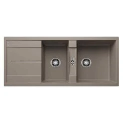 Blanco METRA 8 S 1.5 Bowl Inset Silgranit Reversible Kitchen Sink - Tartufo - 518884