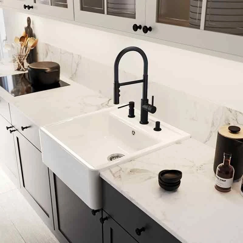 Blanco PANOR 60 1 Bowl Inset Ceramic Kitchen Sink - Chrystal White - 514486 3 Blanco PANOR 60 1 Bowl Inset Ceramic Kitchen Sink - Chrystal White - 514486