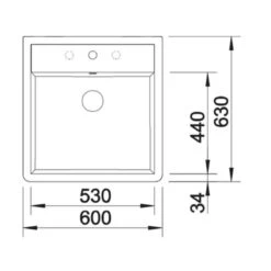 Blanco PANOR 60 1 Bowl Inset Ceramic Kitchen Sink - Chrystal White - 514486 12 Blanco PANOR 60 1 Bowl Inset Ceramic Kitchen Sink - Chrystal White - 514486 -Best Kitchen Items blanco panor 514486 dimensions