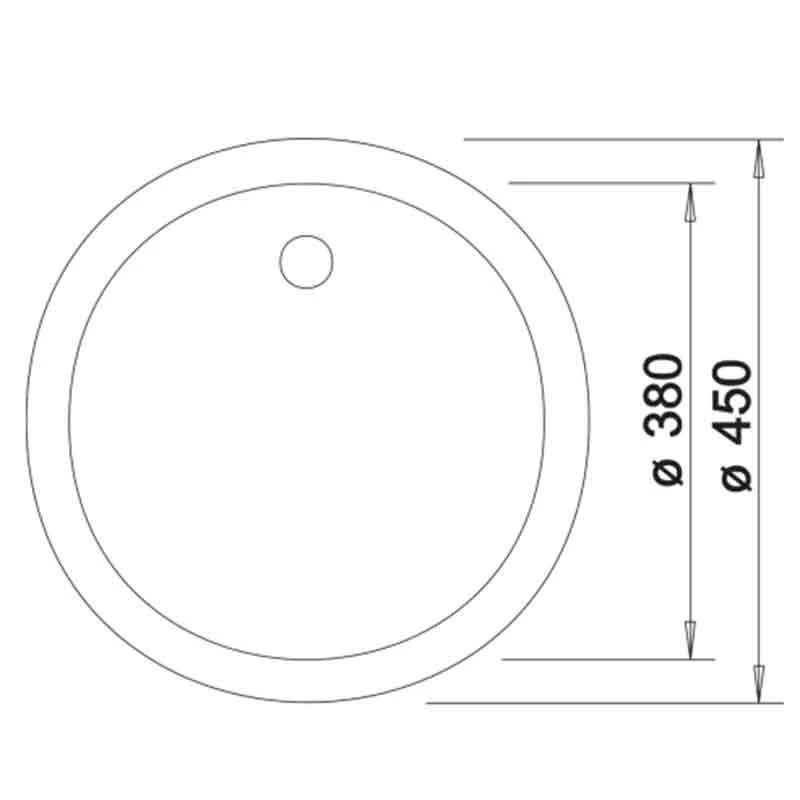 Blanco RONDO 1 Bowl Inset Silgranit Kitchen Sink - Anthracite - 511629 5 Blanco RONDO 1 Bowl Inset Silgranit Kitchen Sink - Anthracite - 511629 - Image 3