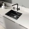 Blanco SUBLINE 500-U 1 Bowl Undermount Ceramic Kitchen Sink With Manual InFino Waste - Black - 523740 2 Blanco SUBLINE 500-U 1 Bowl Undermount Ceramic Kitchen Sink With Manual InFino Waste - Black - 523740 -Best Kitchen Items blanco subline 523740 1