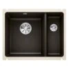 Blanco SUBLINE 350/150-U 1.5 LH Bowl Undermount Ceramic Kitchen Sink With Manual InFino Waste - Black - 523747
