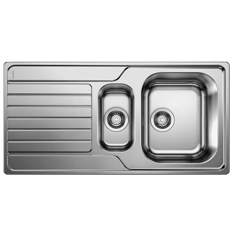 Blanco DINAS 6 S 1.5 Bowl Inset Stainless Steel Reversible Kitchen Sink - Brushed Finish - 523375 4 Blanco DINAS 6 S 1.5 Bowl Inset Stainless Steel Reversible Kitchen Sink - Brushed Finish - 523375 - Image 2