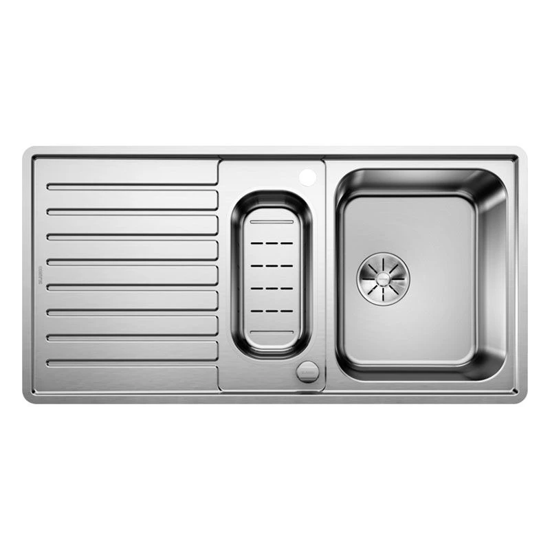 Blanco CLASSIC Pro 6S-IF Stainless Steel 1.5 Bowl Inset Reversible Kitchen Sink With Drain Remote Control - Satin Polish - 523665 6 Blanco CLASSIC Pro 6S-IF Stainless Steel 1.5 Bowl Inset Reversible Kitchen Sink With Drain Remote Control - Satin Polish - 523665 - Image 4