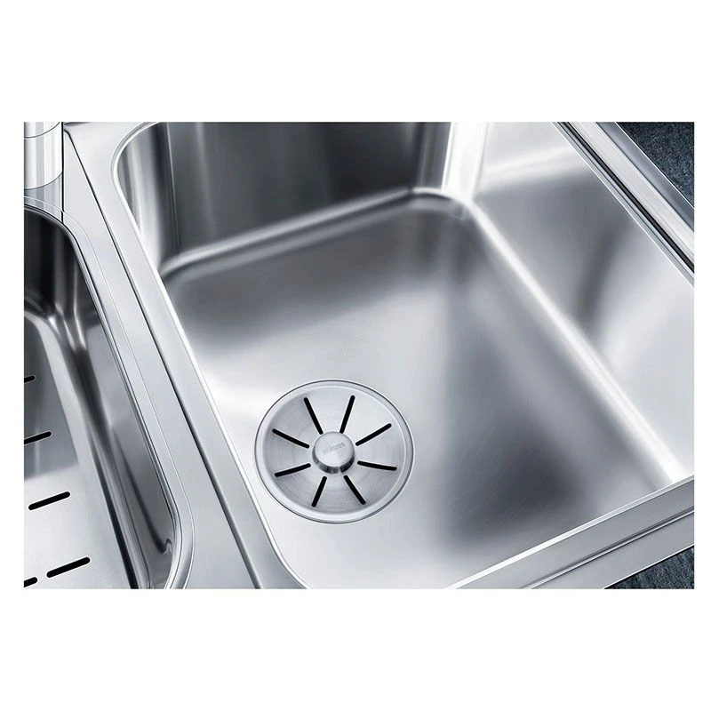 Blanco CLASSIC Pro 6S-IF Stainless Steel 1.5 Bowl Inset Reversible Kitchen Sink With Drain Remote Control - Satin Polish - 523665 5 Blanco CLASSIC Pro 6S-IF Stainless Steel 1.5 Bowl Inset Reversible Kitchen Sink With Drain Remote Control - Satin Polish - 523665 - Image 3