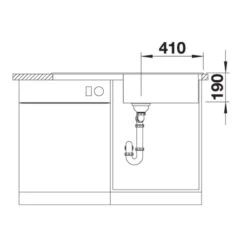 Blanco Sona XL 6 S Silgranit 1 Bowl Inset Reversible Kitchen Sink - Soft White - 527158 -Best Kitchen Items blanco 527158 front view