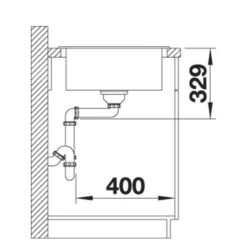 Blanco Sona XL 6 S Silgranit 1 Bowl Inset Reversible Kitchen Sink - Soft White - 527158 -Best Kitchen Items blanco 527158 side view