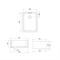 Rangemaster Farmhouse Belfast 1 Bowl Fire Clay Ceramic Kitchen Sink - Anthracite - CFBL595AN/ -Best Kitchen Items c f cfbl595an 4