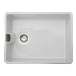 Prima 1 Bowl Belfast Fire Clay Kitchen Sink - White - CPR4081
