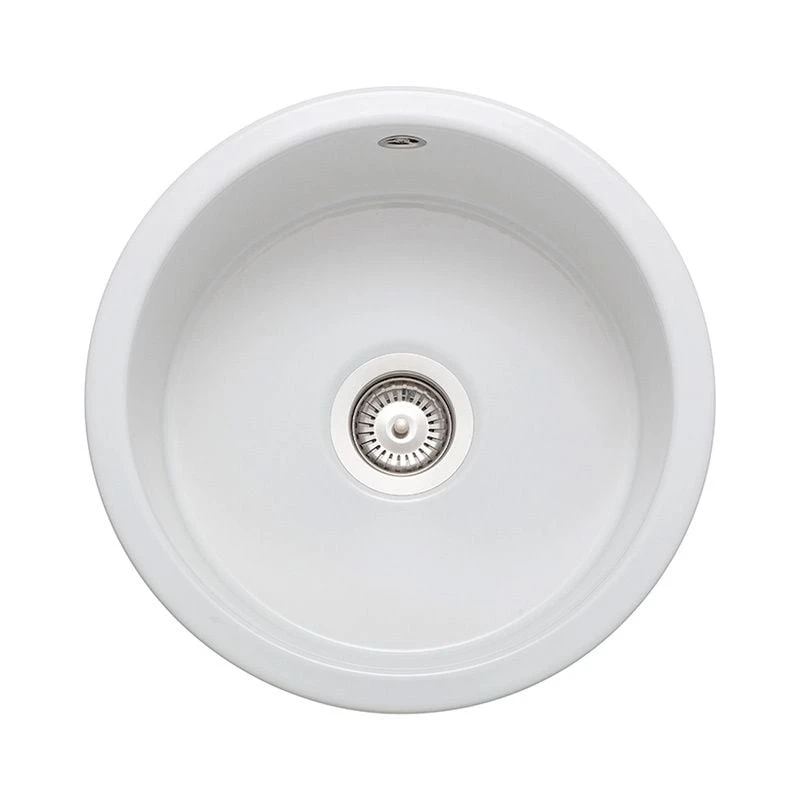 Rangemaster Rustique 445x445 1 Bowl Fire Clay Ceramic Kitchen Sink - White - CRUB385WH/ 3 Rangemaster Rustique 445x445 1 Bowl Fire Clay Ceramic Kitchen Sink - White - CRUB385WH/