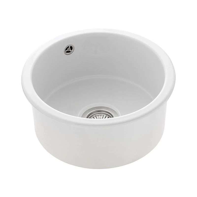Rangemaster Rustique 445x445 1 Bowl Fire Clay Ceramic Kitchen Sink - White - CRUB385WH/ 4 Rangemaster Rustique 445x445 1 Bowl Fire Clay Ceramic Kitchen Sink - White - CRUB385WH/ - Image 2