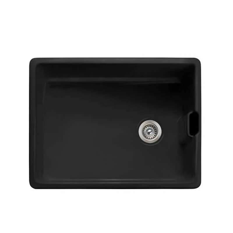 Rangemaster Grange 1 Bowl Fire Clay Ceramic Kitchen Sink - Matt Black - CGR595MB/ 5 Rangemaster Grange 1 Bowl Fire Clay Ceramic Kitchen Sink - Matt Black - CGR595MB/ - Image 3