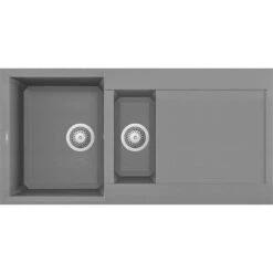 Reginox EASY 475 Elleci 1.5 Bowl Granite Kitchen Sink - Titanium - EASY 475 TT