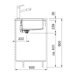 Franke Maris 1 Bowl Undermount Kitchen Sink MRX 110-55 - Stainless Steel - 122.0553.947 9 Franke Maris 1 Bowl Undermount Kitchen Sink MRX 110-55 - Stainless Steel - 122.0553.947 -Best Kitchen Items franke maris 1220553947 dimensions 1
