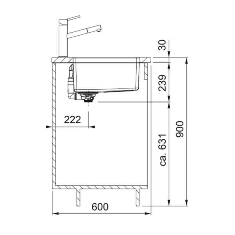 Franke Maris 1.5 Bowl Undermount Kitchen Sink MRX 160-34-19 - Stainless Steel - 122.0553.949 5 Franke Maris 1.5 Bowl Undermount Kitchen Sink MRX 160-34-19 - Stainless Steel - 122.0553.949 - Image 3